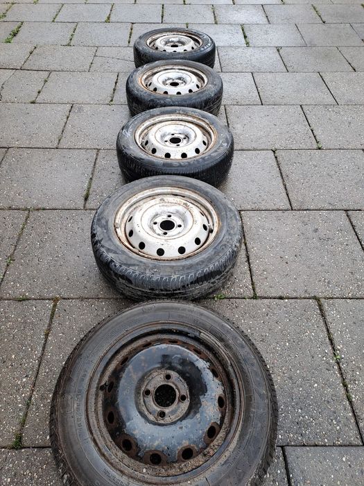 Dacia Logan Kombi komplet felg stalowych z oponami 4x100 185/65 R15 plus koło zapasowe