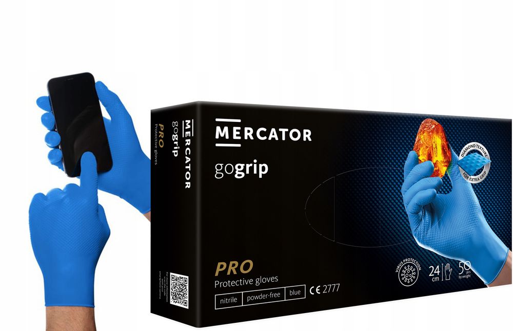Rękawice nitrylowe 50 szt. 10-xl gogrip blue