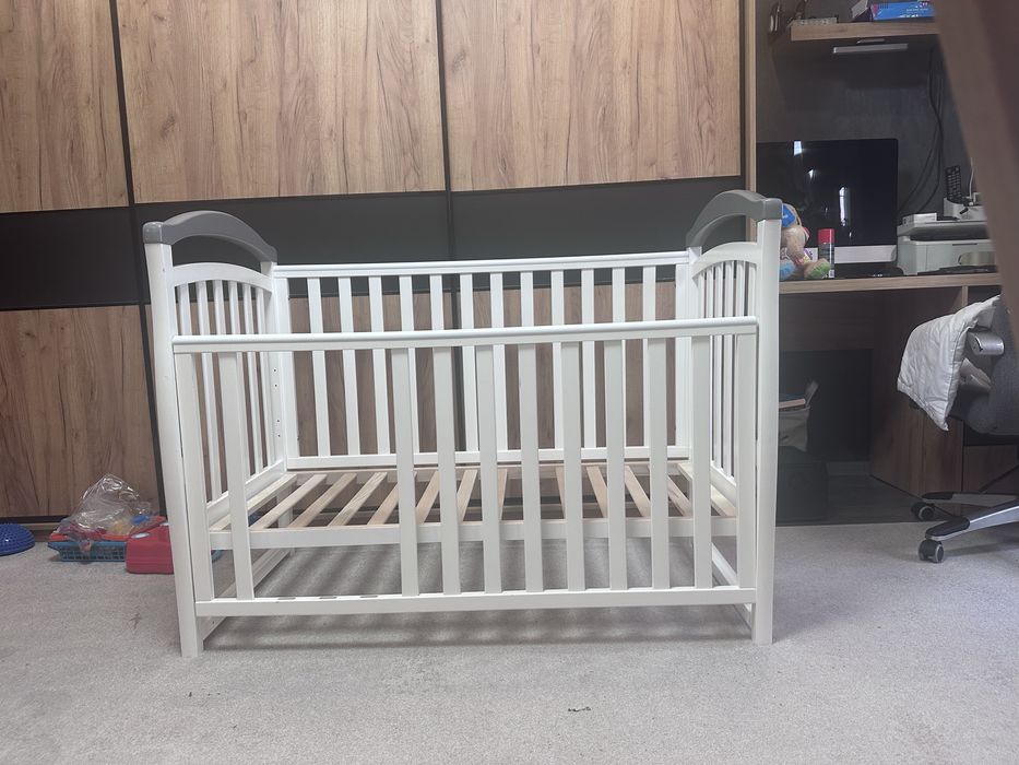 Дитяча кроватка ВЕРЕС ЛД6 (біло-графітова)