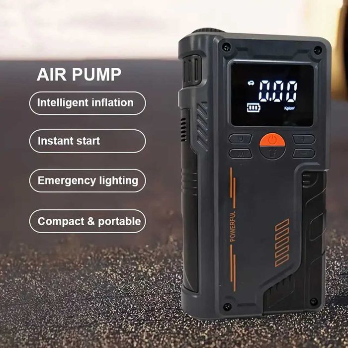 D73- 2 em 1 BOOSTER Jumpstarter e bomba de ar 2000a compressor de ar