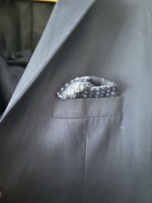 Granatowy Garnitur meski