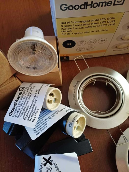 GoodHome zestaw 3 oczek sufitowych led białych