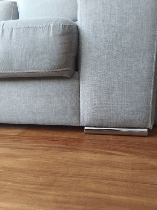 Sofá 3 lugares chaise longue cinzento