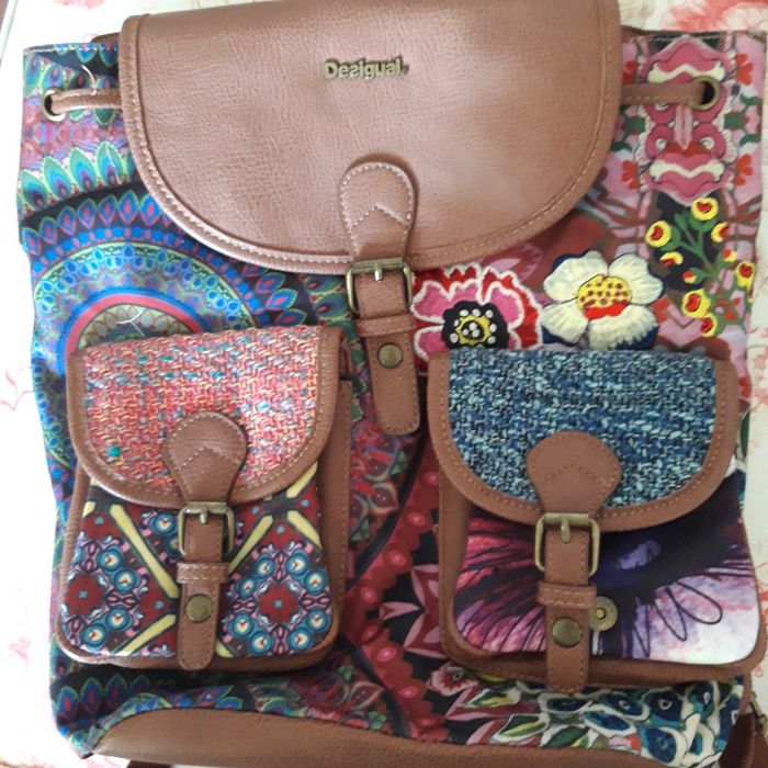 Desigual plecak retro kolorowy piękny patchworkowy