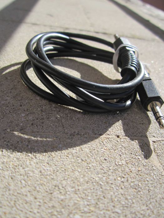 Cabo preto Jack 3.5mm audio macho-macho 91 cm