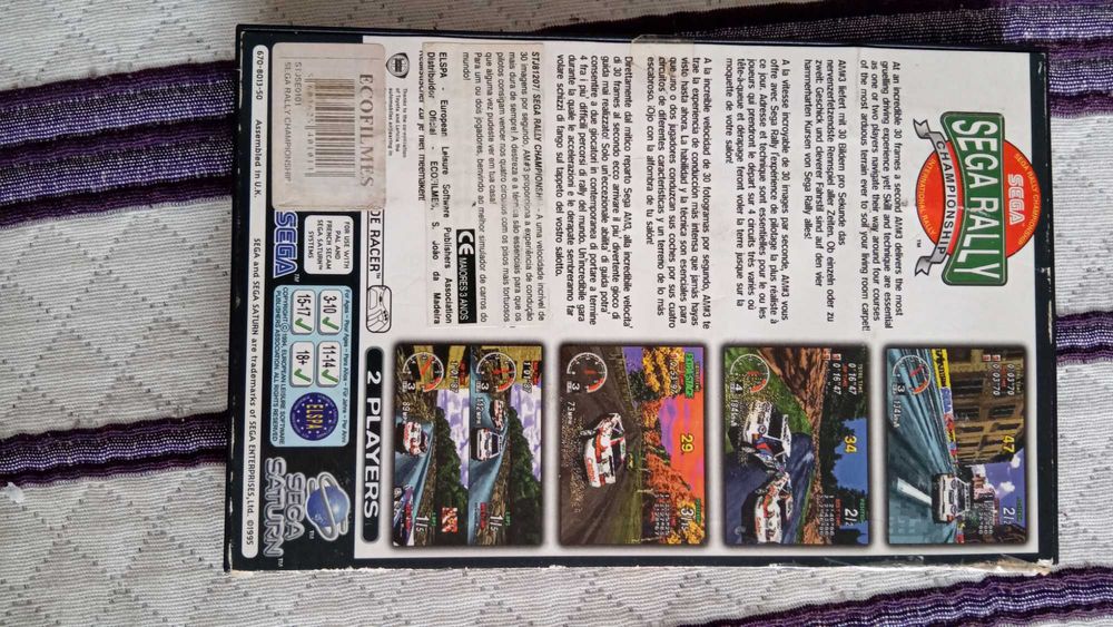 Jogo sega saturn sega rally