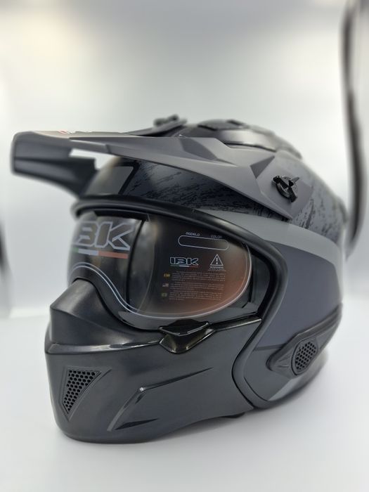 Шлем кроссовый чёрный мат мото шлем