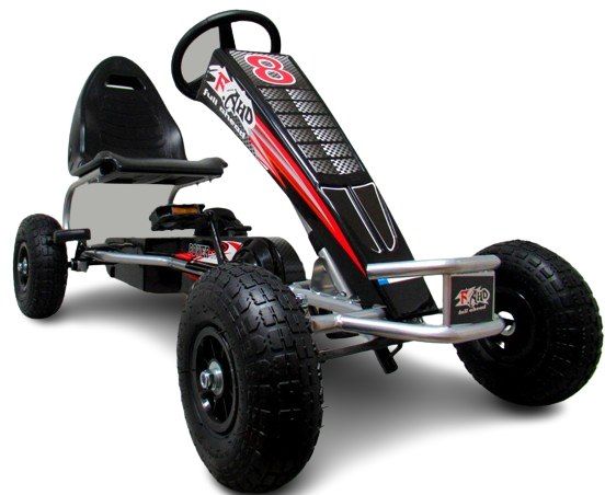 Gokart na pedały R-Sport G5 Czarny Pompowane Koła