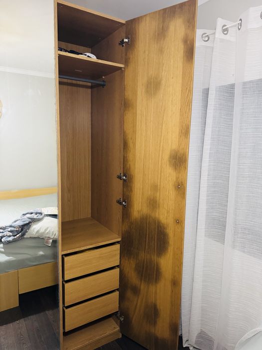 Cama + colchão + roupeiro