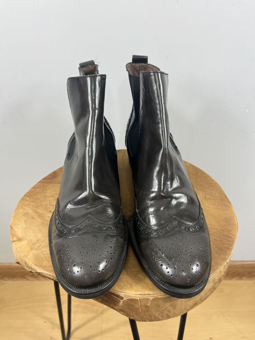 Czekoladowe brazowe skórzane buty sztyblety Wonders rozmiar 40