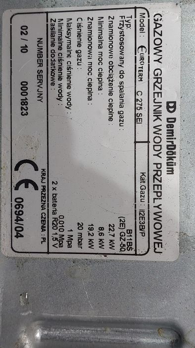 Sterownik generator iskry do piecyka gazowego EURO TERM C 275  SEI