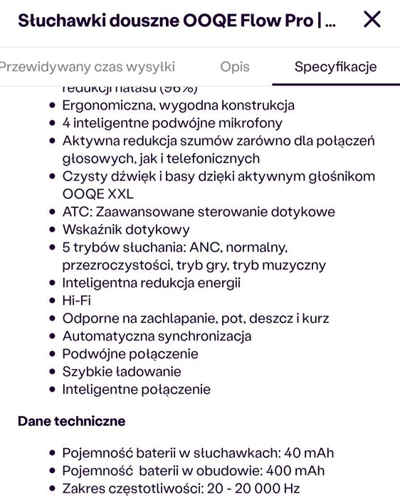 Słuchawki douszne bezprzewodowe