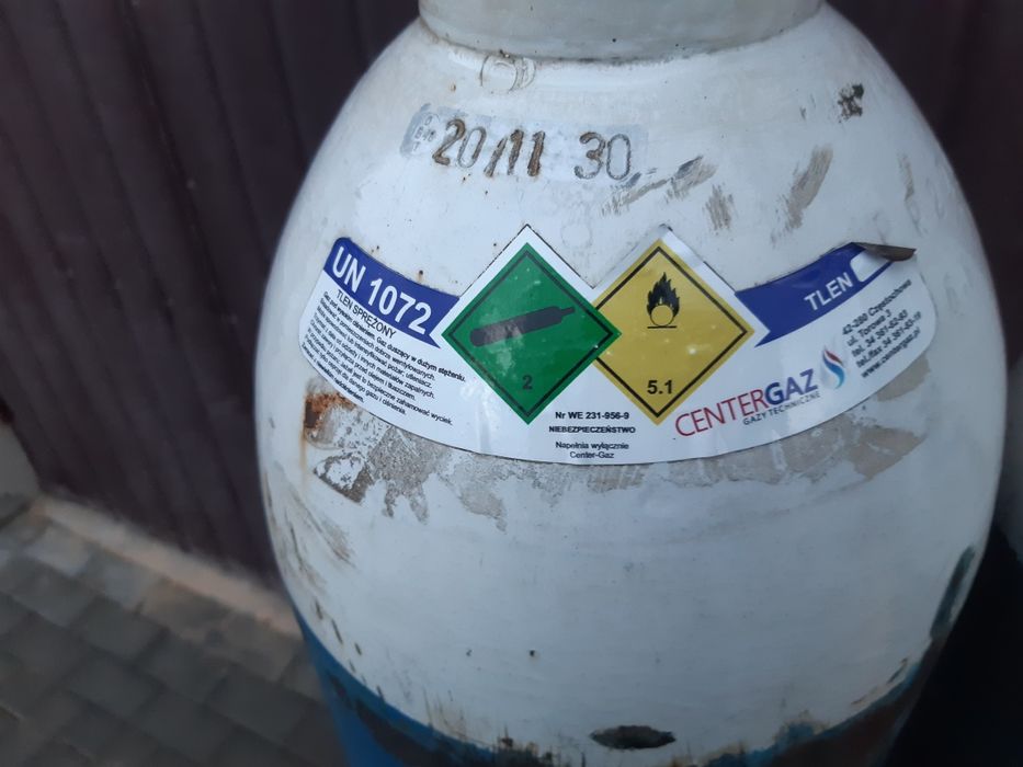 Butla gazowa Tlen techniczny,  butla T40 nowa p
