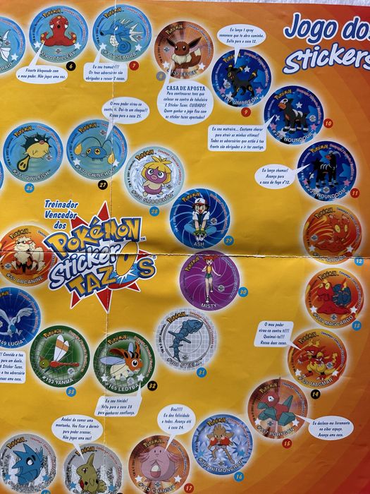 Pokemon Sticker Tazo - Caderneta/Album
