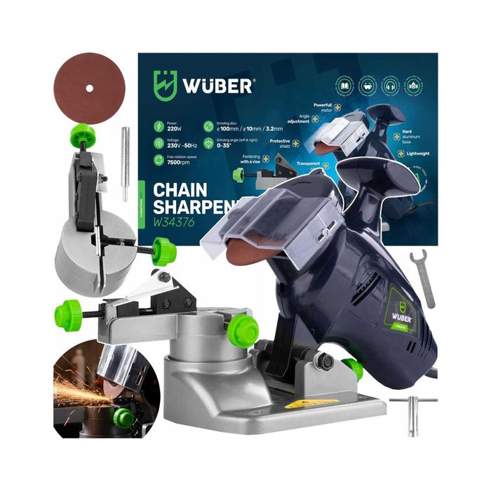 Ostrzałka elektryczna do łańcuchów pił 220W z 2 tarczami nowa