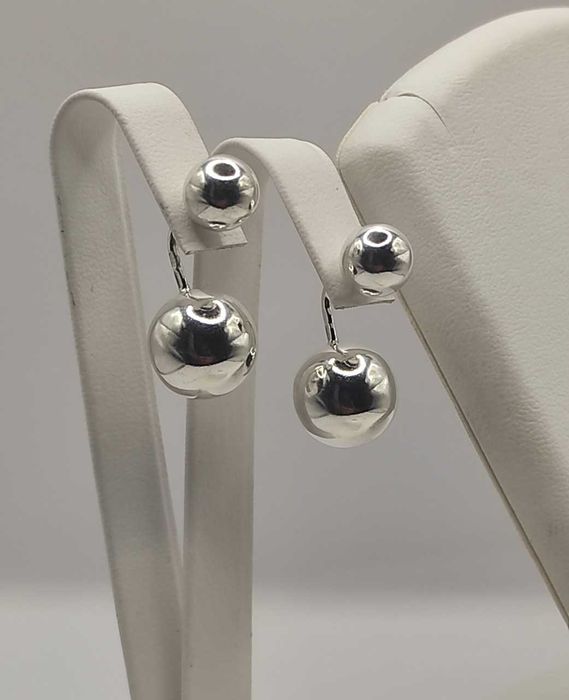Серебряные серьги Шарики