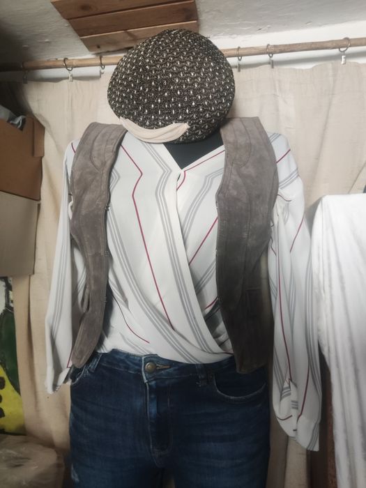 Kamizelka skórzana z czasów PRL-u Vintage