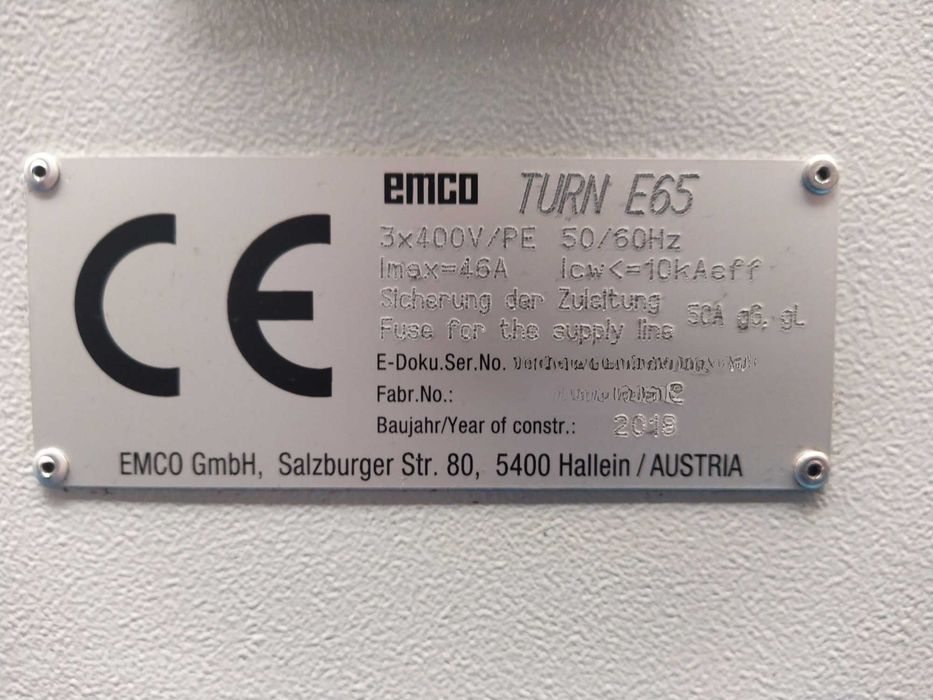 Tokarka CNC EMCO Emcoturn E65, oś Y, 2019