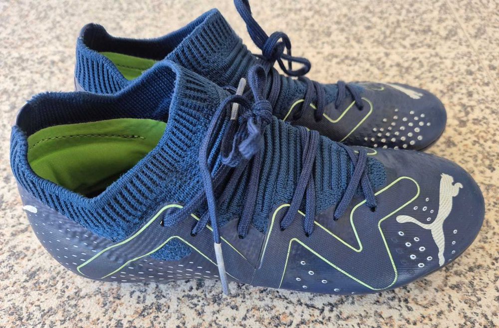 Chuteiras Puma Future Match Mg Azul - Bom Estado!