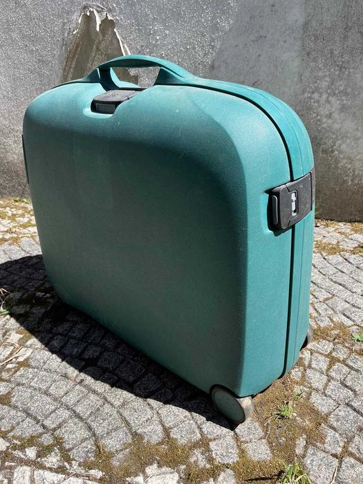 mala samsonite verde grande de porao
