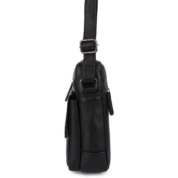 Torba skórzana czarna AMADEO I ze skóry naturalnej mocna wytrzymała