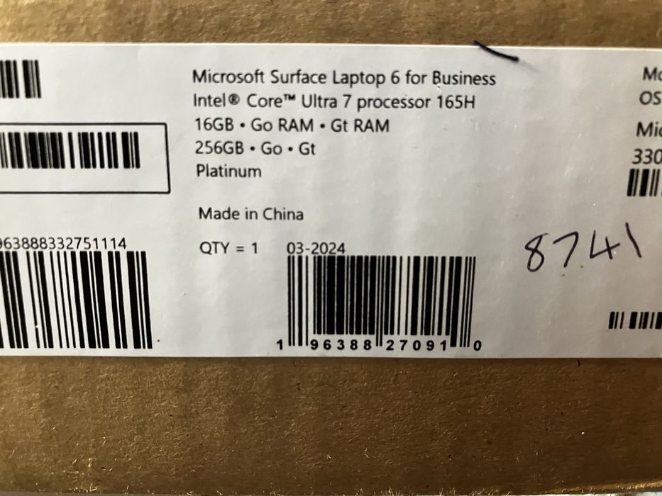 Nowy Microsoft Surface Laptop 6 For business Ultra 7 16gb 256gb