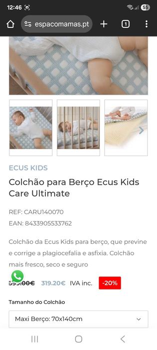 Colchão da Ecus Kids