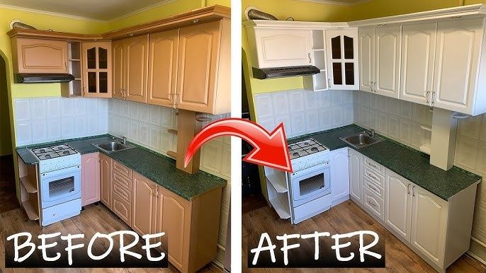 Реставрація кухонних фасадів з мдф / фарбування