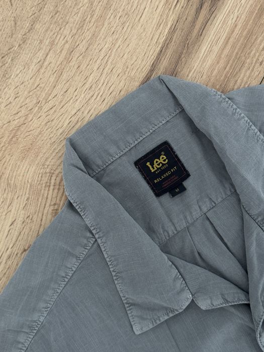 Lee | M - szara koszula męska na krótki rękaw, relaxed fit