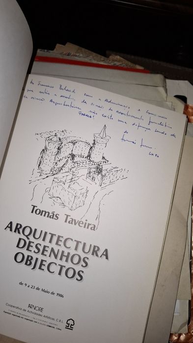 Tomás Taveira arquitectura desenhos objectos 1986 autografado
