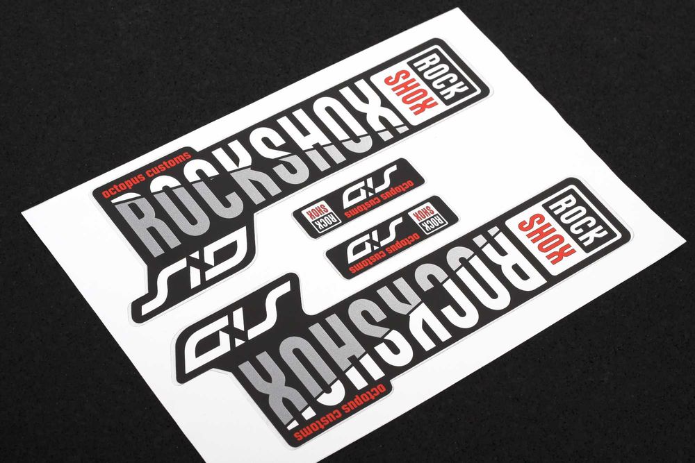 Naklejki FOX, ROCK SHOX, koła DT SWISS *czytaj ogłoszenie*