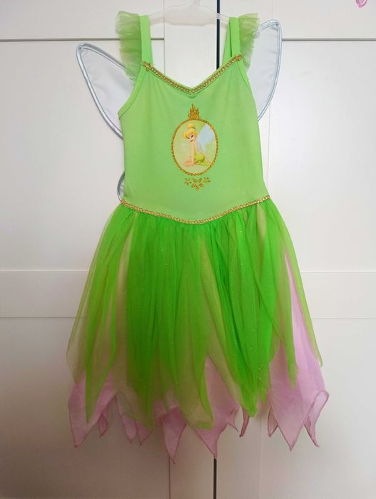 Strój kostium wróżka Dzwoneczek tiul skrzydła Piotruś Pan H&M 98 104