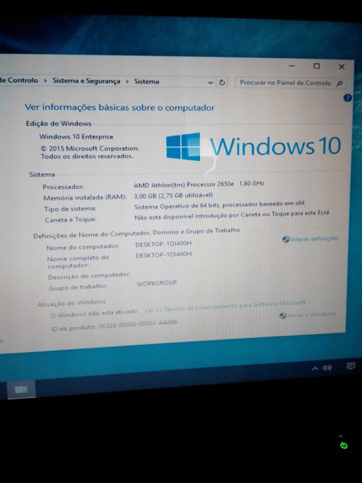 Vendo portátil Acer Emachines D620 avariado, para peças