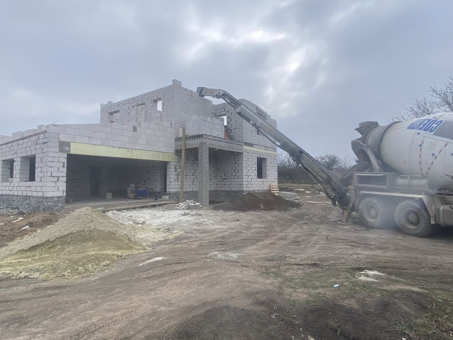 Стяжка бетона, бетононасос, шліфування!