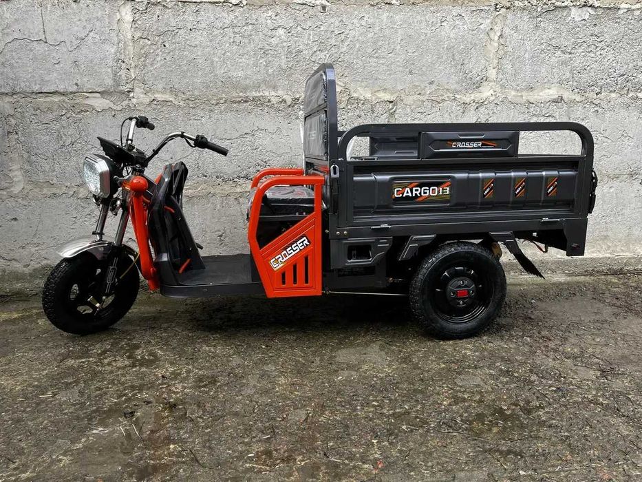 Вантажний електроскутер муравей Crosser Cargo 16/118 1200W-1500w  Сірий