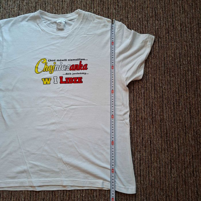 Tshirt koszulka pamiątkowa kolekcjonerska Chojniczanka . Biała XL.  Stan bdb.