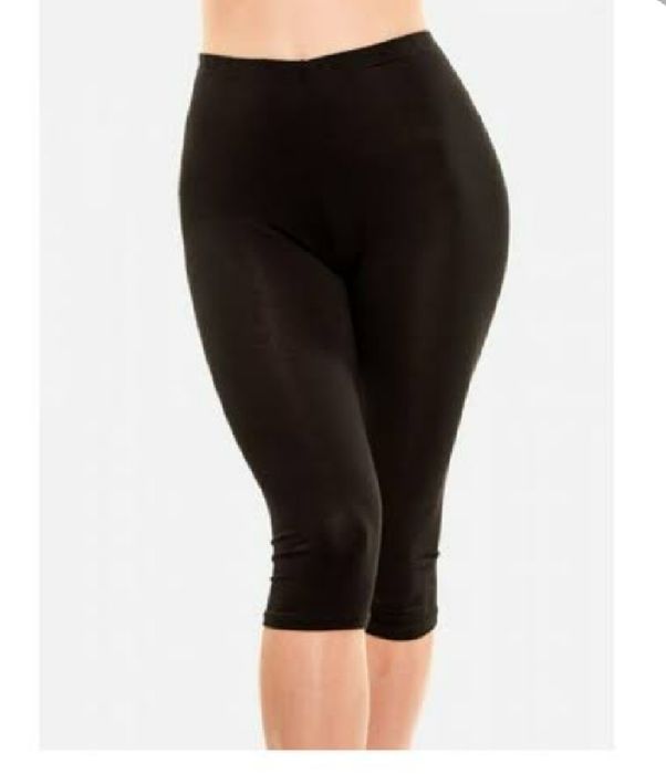 Чёрные лосины для фитнеса, спорта, бриджи, велосипедки, капры