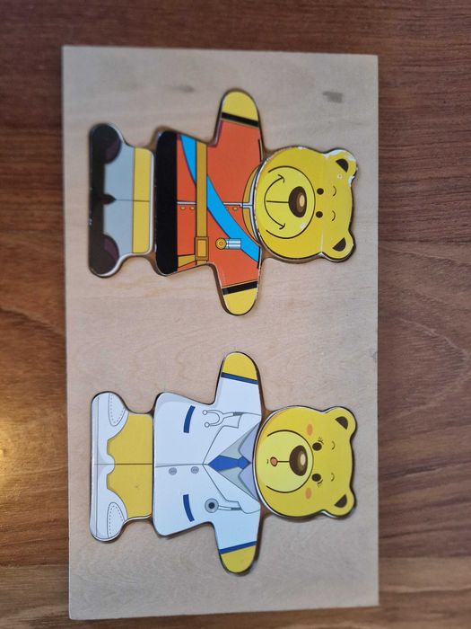 Puzzle de ursos em madeira