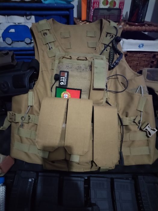 Arma + Pistola + Mala Transporte +  Material airsoft