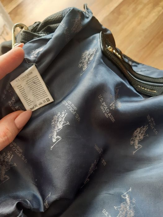 Us polo assn torebka czarna logowana listonoszka