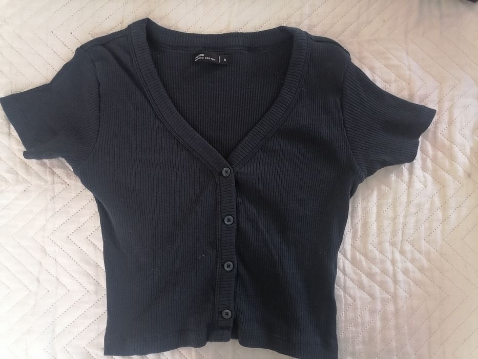 Crop top z bawełny