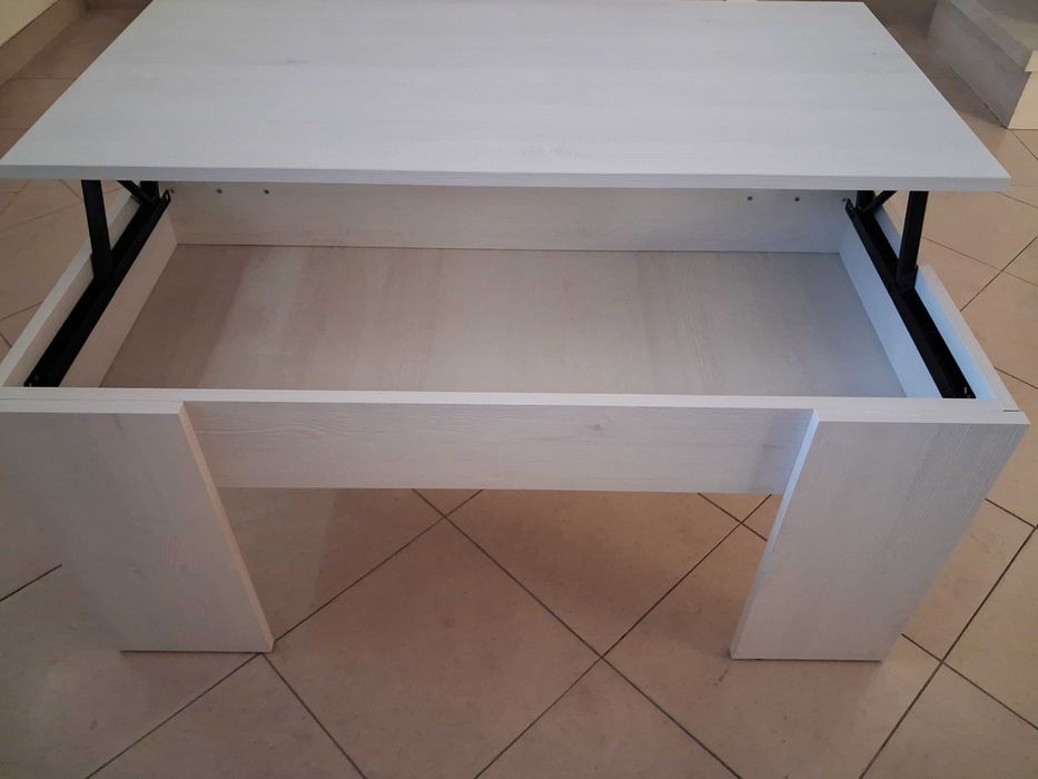 Mesa de centro elevável cor branca