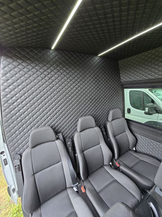 Zabudowa busa Ducato Fotele do busa montaż foteli homologacja do busa
