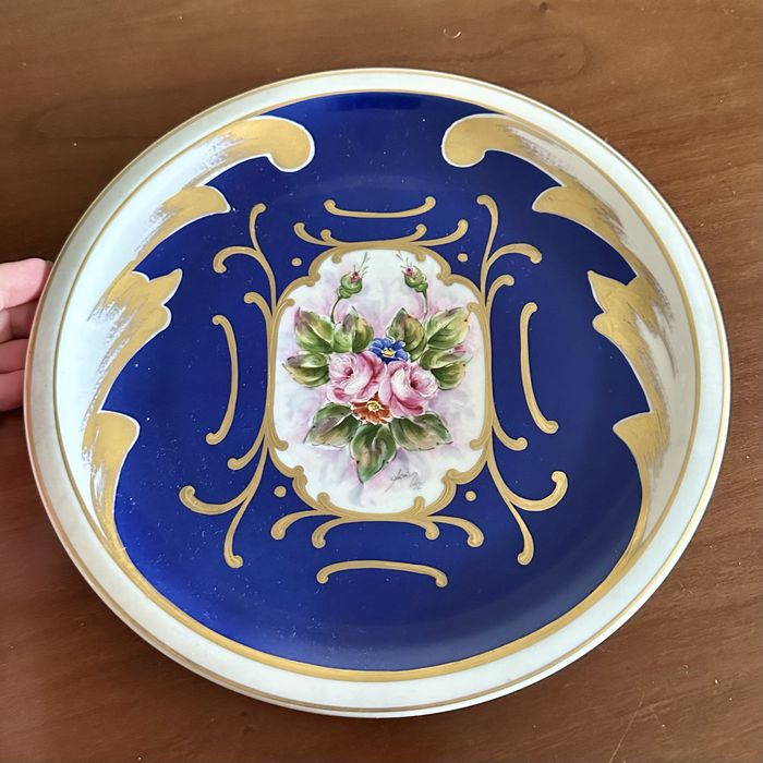 Prato porcelana Manufactura pintado à mao