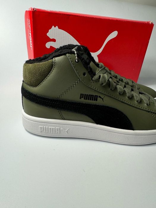 Nowe sneakersy PUMA SMASH V2 MID WTR L zielone 37