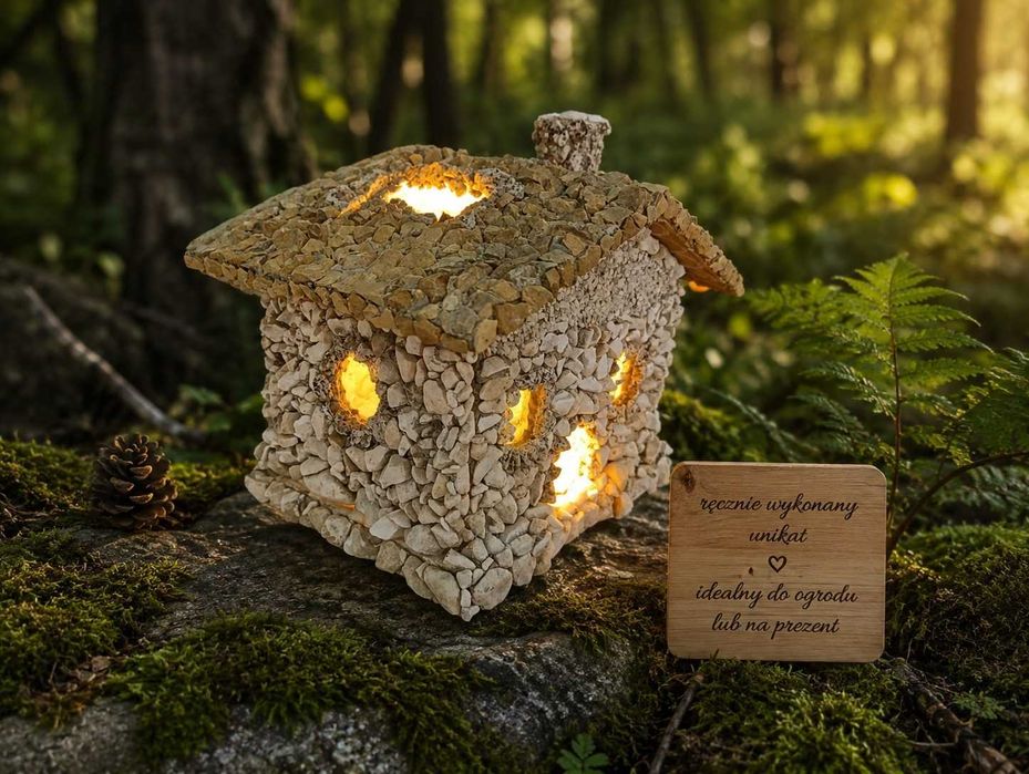Własnoręcznie robiony domek (lampka)