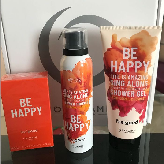 Perfume + Mousse + Gel de Banho Be Happy Novo