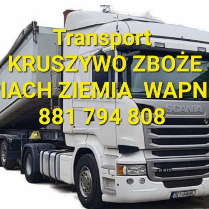 Transport materiałów sypkich  oraz usługi Koparką