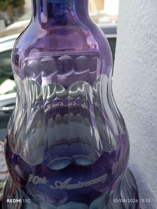 Garrafa cristal trabalhado edição limitada comemoração Estoril