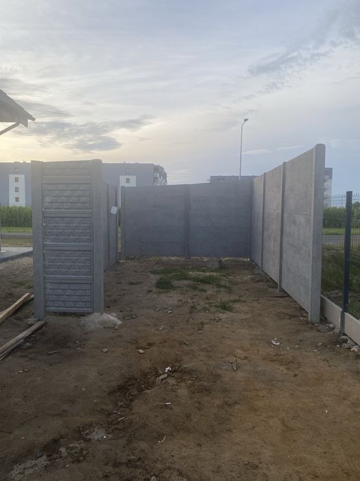 Ogrodzenie panelowe betonowe balustrada schody stalowe